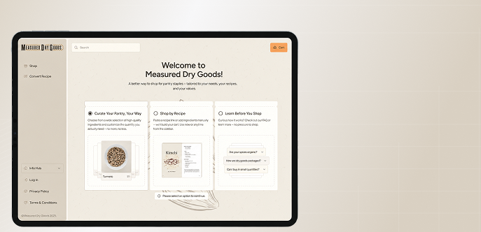 MDG - Measured Dry Goods (E-Commerce Platform)